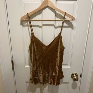 Reformation velvet tank top - M
